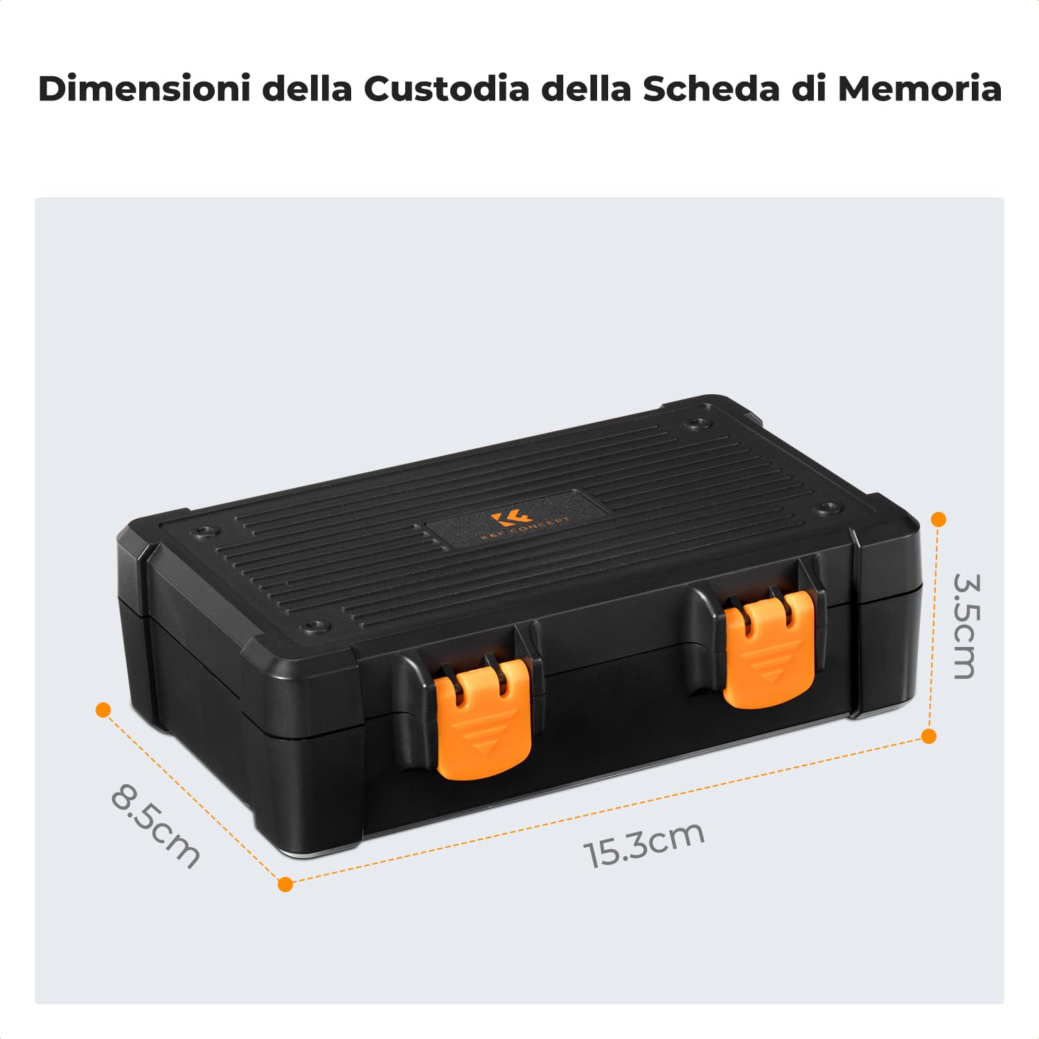 K&F CONCEPT Custodia per Batteria e Scheda di Memoria, Custodia per Scheda di Memoria per Fotocamera Batteria SD TF XQD CF CFE-A CFE-B Impermeabile Antiurto