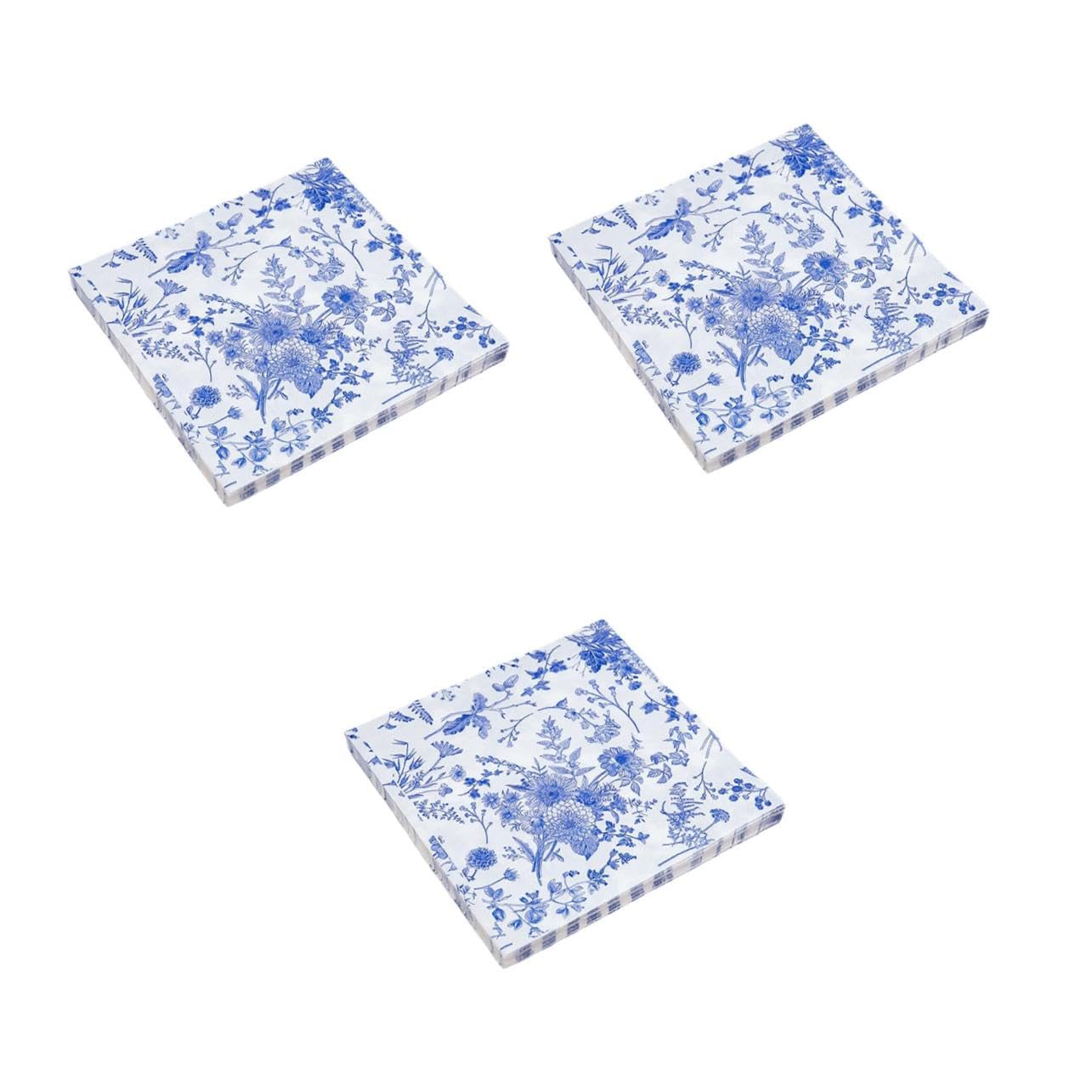 3 Series Servilletas Azules Y Servilletas Decorativas Para Cena Vintage Para Despedida De 100 piezas*3