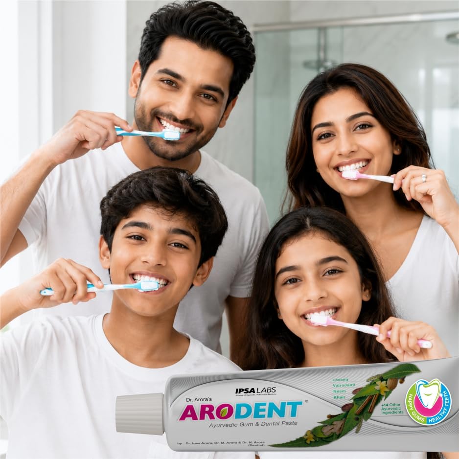 Image of Arodent Ayurvedic Herbal Toothpaste for Gum & Dental Care - 50g | 18 Ayurvedic herbs like Lavang, Vajradanti, Neem & Khair | Gum Health | Plaque Care | Fresh Breath | Strong Teeth