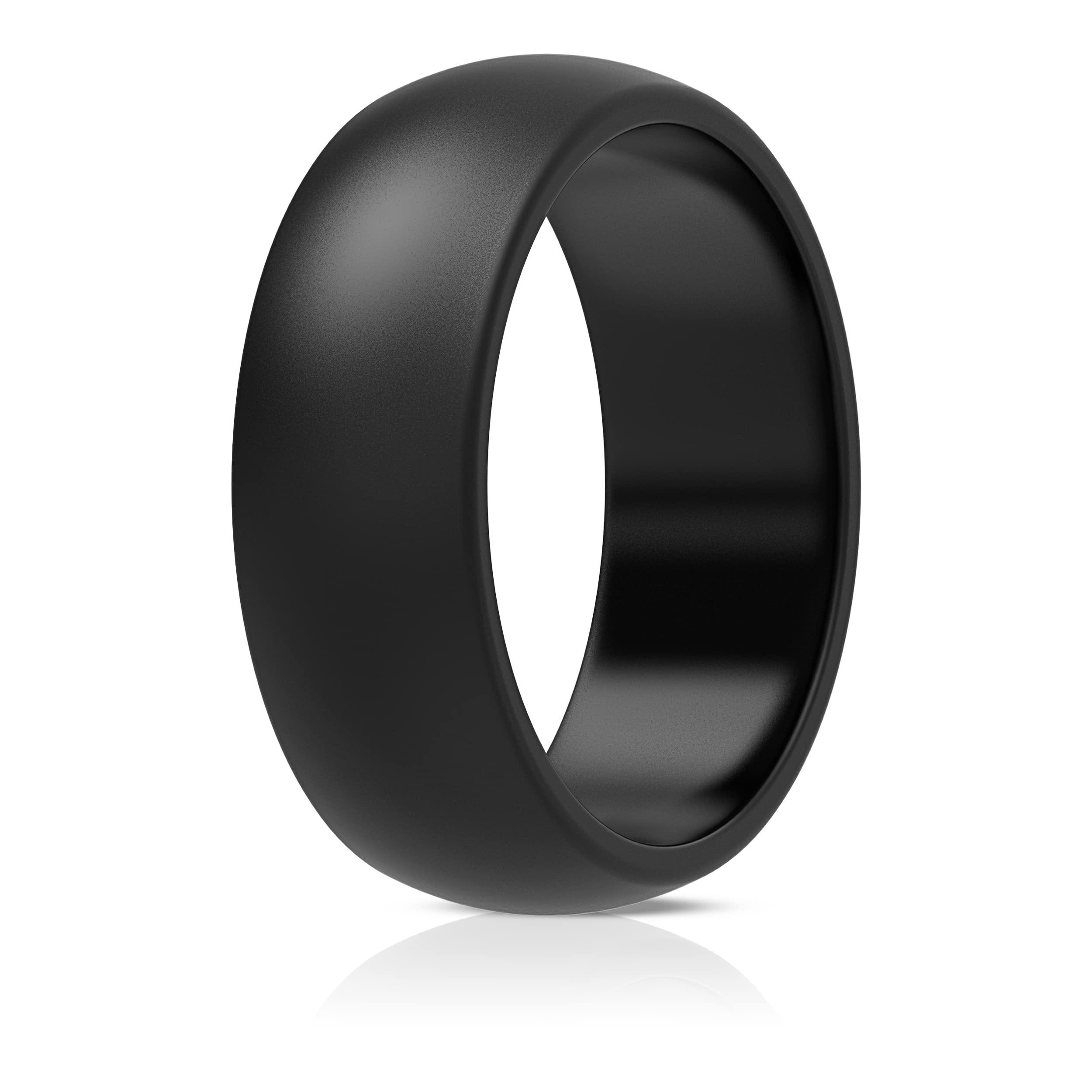 Silicone Wedding Rings for Men, Rubber Engagement Bands 8.7mm Wide 2mm Thick - 1/4/7 Variety Multipack