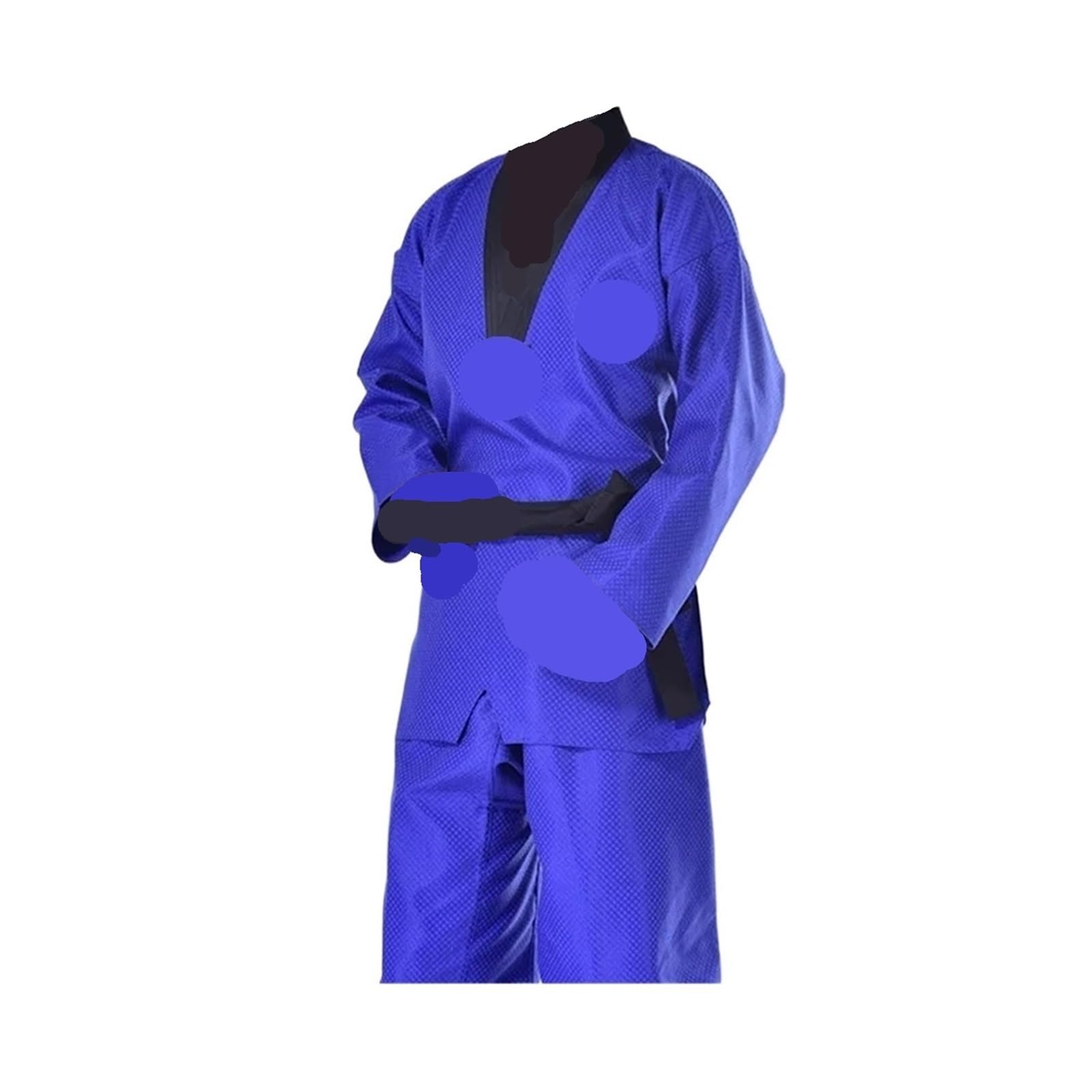 Judoanzug Judo-Anzüge, Taekwondo-Uniform, Unisex, Trainer-Anzug, Herren-Gürtel, Karate, Judo-Dobok, Damen-Kleidung, Langarm(Blue,190cm)
