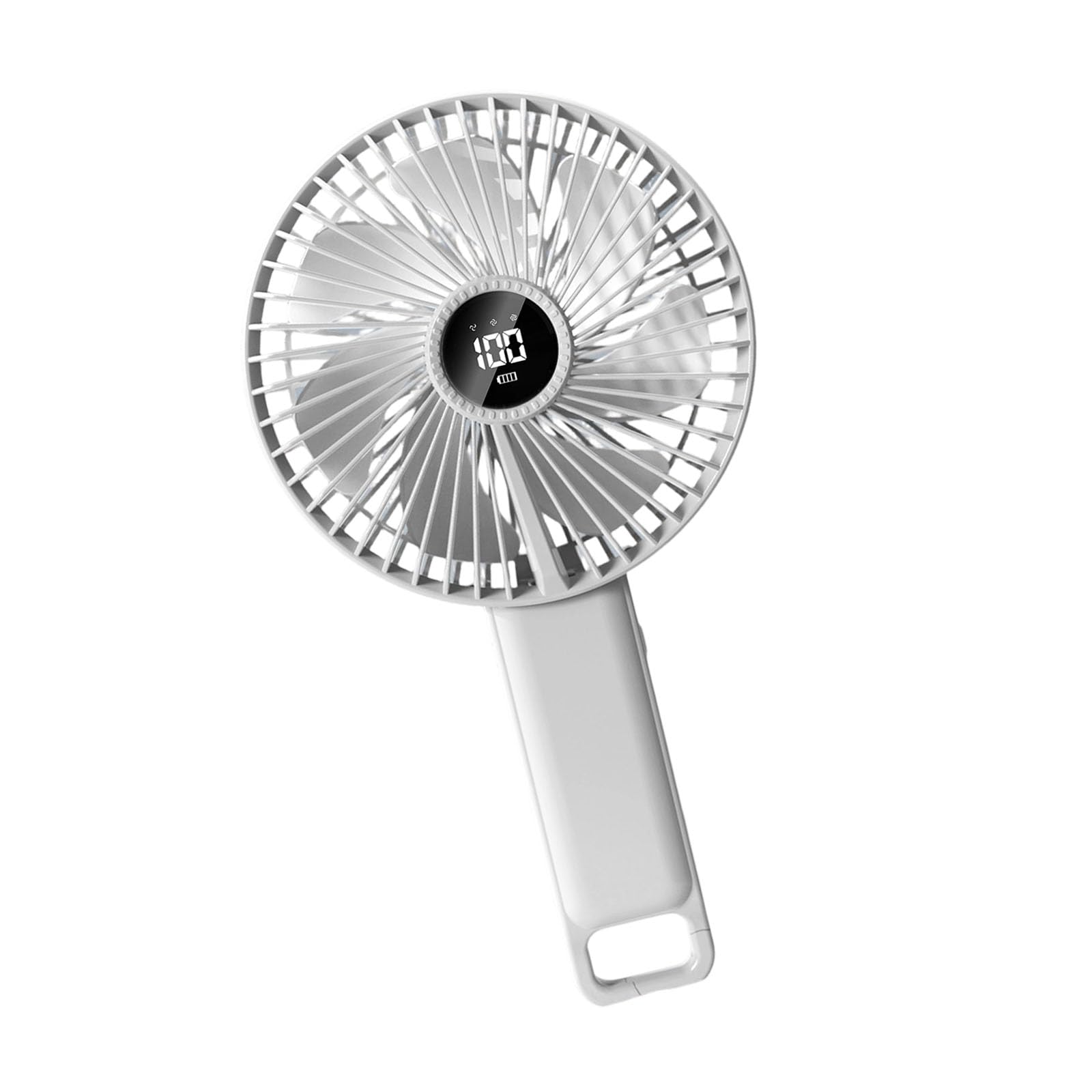 NMFLAB Quiet 6 Inch Portable Fan with Digital Display and 2250 Turn Strong Wind Cooling Battery Operated Fan