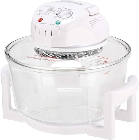 Amazon.com: 1300W Infrared Halógeno Convección Turbo Horno Cocina Bol  Vidrio Templado Resistente al Calor : Hogar y Cocina