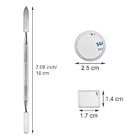 Vista 2 de Sumind Paquete de 101 calcomanías de metal para paleta de sombras de ojos, incluye 1 herramienta de depósito de maquillaje, calcomanías adhesivas