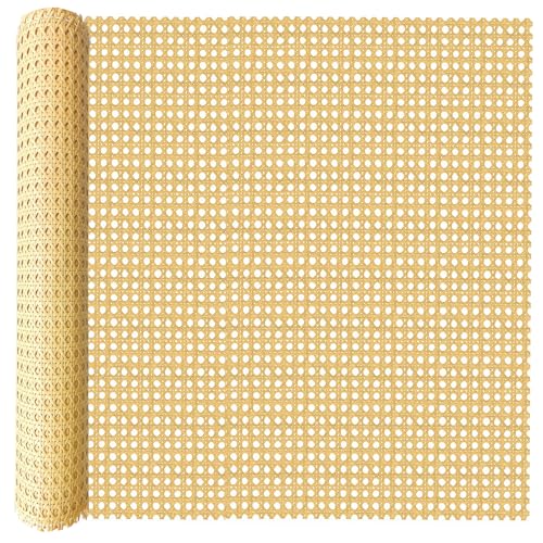 ALLINKIT 60 x 300cm Wiener Geflecht Meterware, Cane Webbing Rattan Roll,PE Kunststoff Flechtmatte für DIY Möbel Stuhl Sessel,Ideal für Handwerk Basteln Restaurierung Projekte