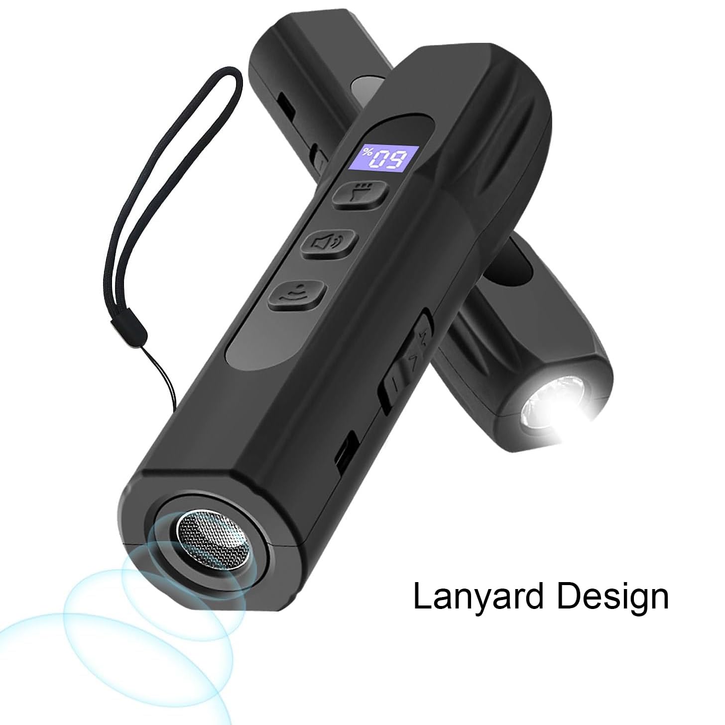 Lot de 2 répulsifs à ultrasons pour chien 3 fréquences | Lampe de poche LED à ultrasons anti-aboiements longue durée intérieur extérieur pour chiens