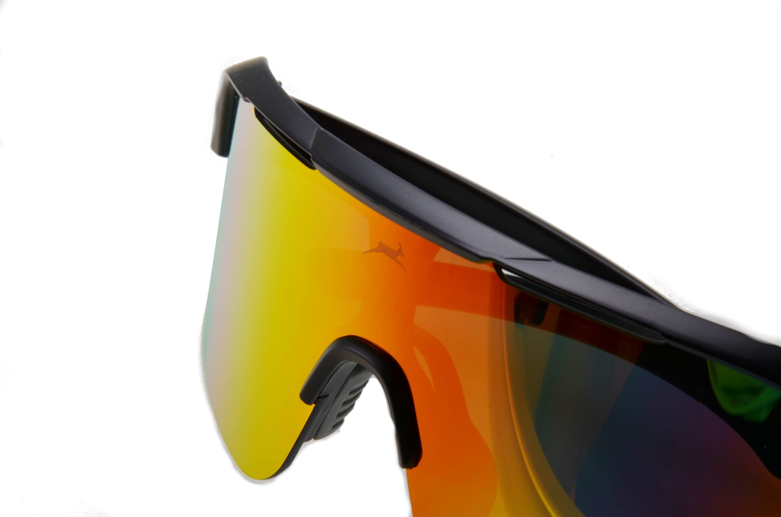 Gamswild WS7138 Occhiali da Sole Sportivi specchiata Unisex UV400 TR90 – Lente Monoblocco Antivento per Ciclismo, MTB, Running e Outdoor Uomo Donna – nero