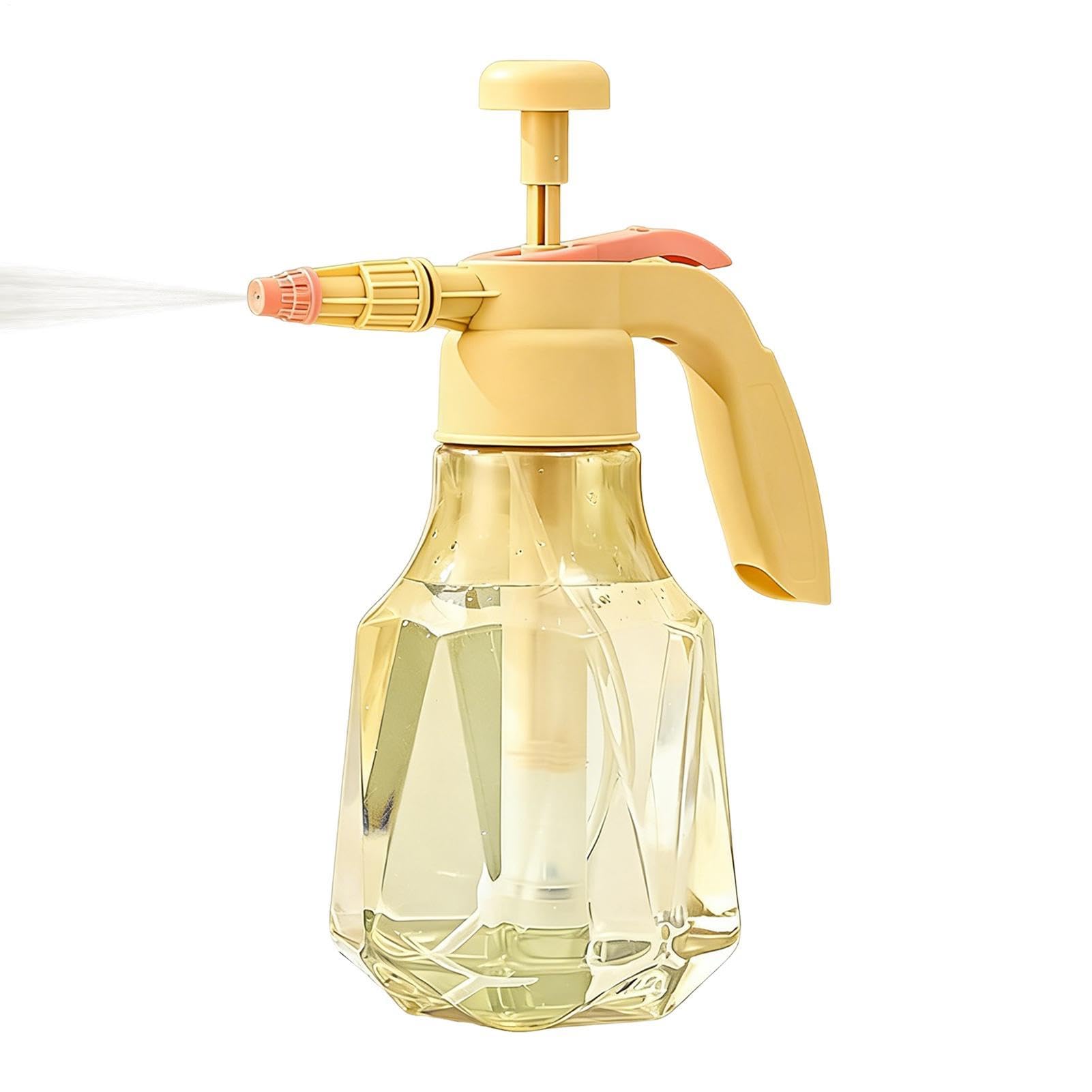 Pressure Sprayer 1.5L, Pump Action Garden Spray Bottle With Adjustable Nozzle, Garden Hand Pump Sprayer, Water Spray Bottle For Plant Misting Gardening Cleaning, Indoor & Outdoor Home Use