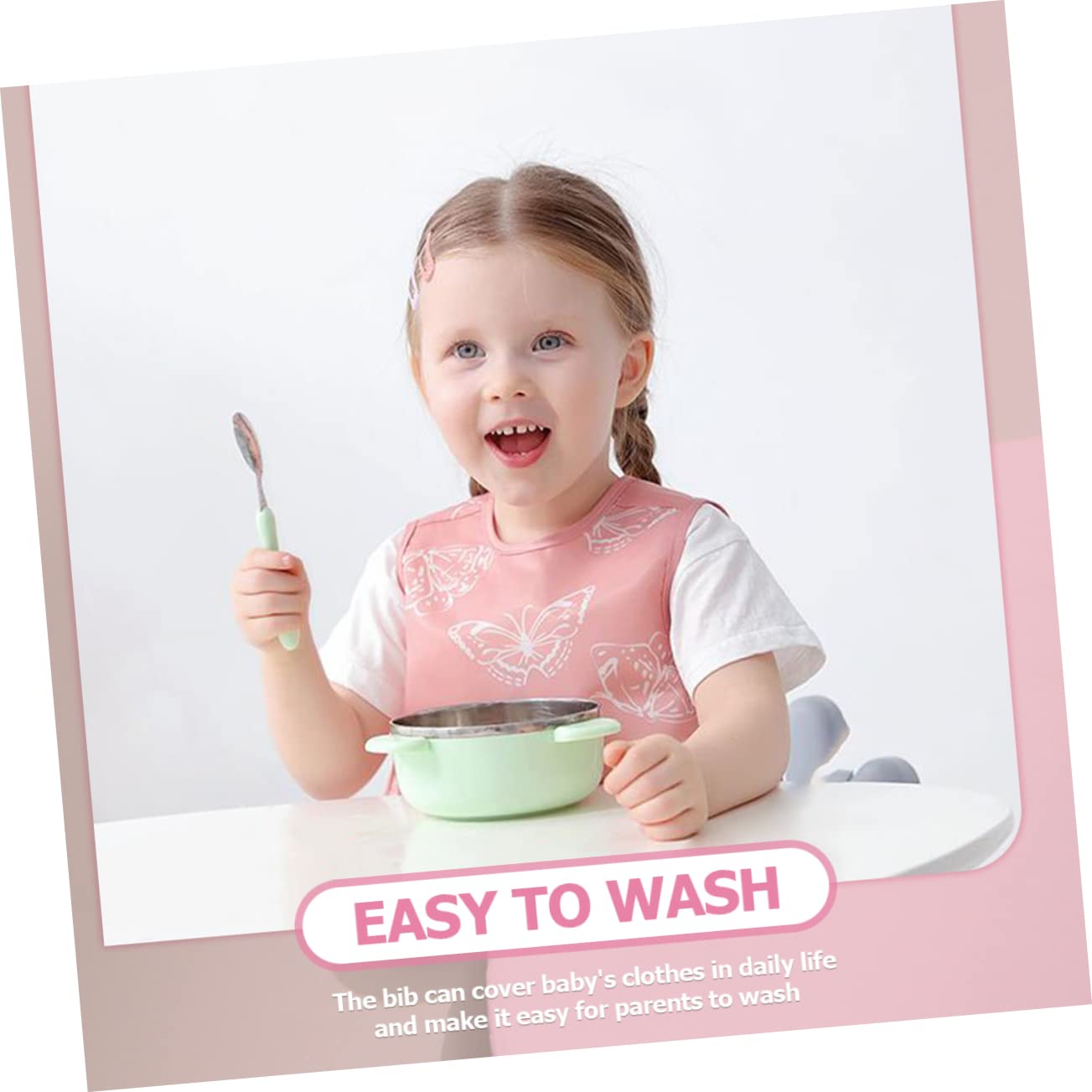 ibasenice isst Lätzchen bibs babylätzen -Schlabberlatz wasserdichte Schürze Kinder malen Schürze Lätzchen zum Füttern von Babys zum Füttern von Babys Polyester