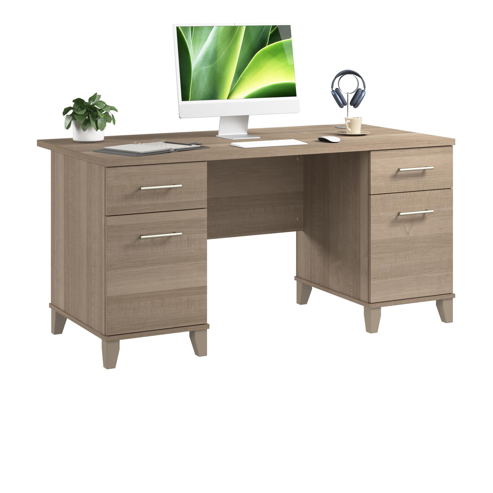 Amazon.com: Bush Home 60-Inch Office Desk with Drawers, Computer