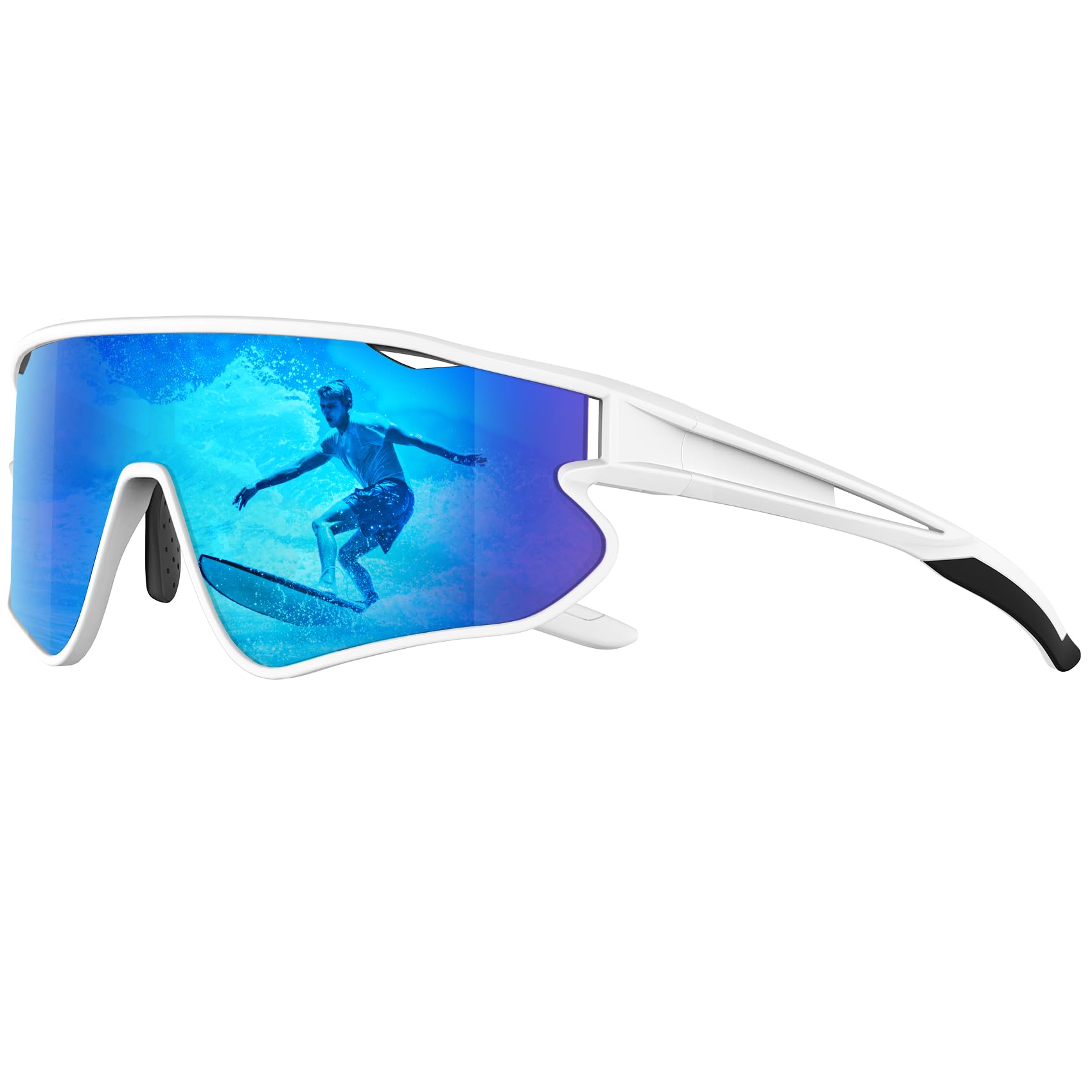 HENGOSEN Sports-Sunglasses Polarised-Sunglasses-Mens Cycling-Running Sun-glasses : Driving Motorbike Fishing UV400 Protection