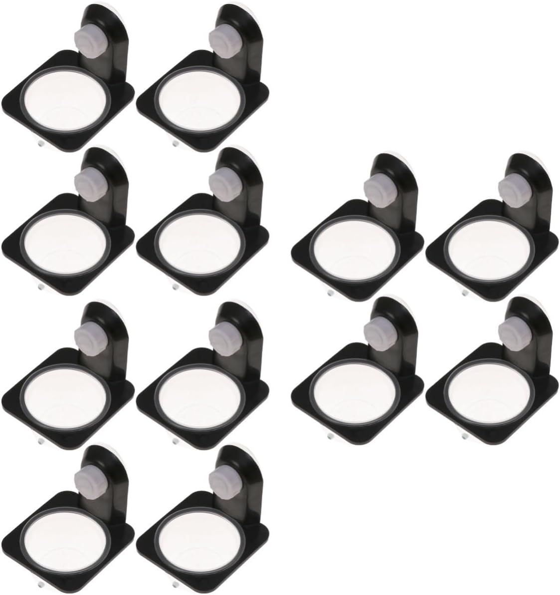 BESPORTBLE 12pcs Reptile Feeding Dish Black Food and Water Bowl for Lizards Geckos and Other Reptiles Easy to Clean and Space Saving Design for Tanks and Boxes