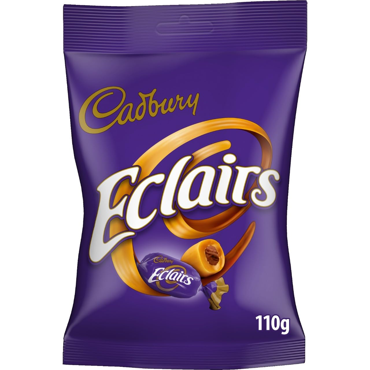Cadbury Eclairs Chocolate Bag, Caramels with Milk Chocolate Centres, Delicious Chewy Treats, 110 g (Pack of 1)