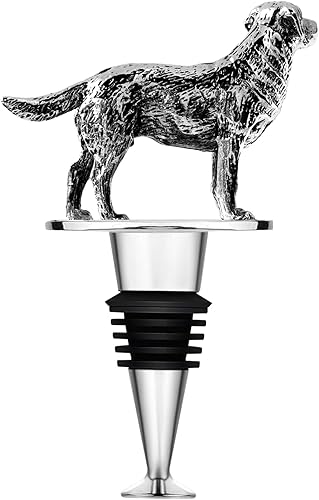 Miniatura 4 de Labrador Retriever - Tapón para botella de vino con forma de perro, champán, bebida, cava y prosecco, regalos divertidos y espumosos (perro labrador)