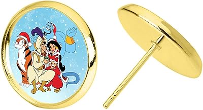 Street Urchin & Princess Style Christmas Stud Earring, Gold