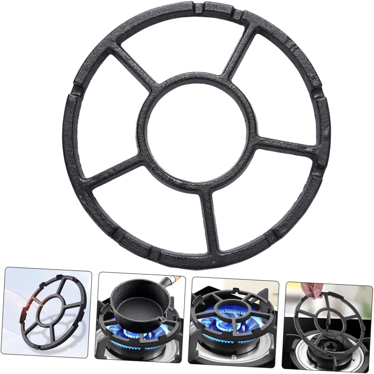 LABRIMP 2pcs Stovetop Griddle Pot Bracket Multi-functional Gas Stove Wok Ring Iron Rack for Pot Skid Kitchen Supplies