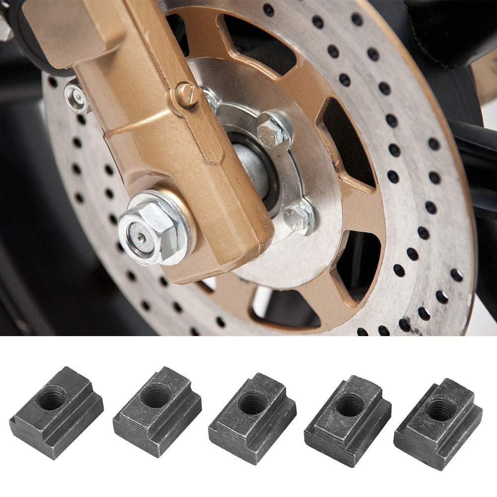 5pcs T Slot Nut Black Oxide Grade Carbon Steel T Nut Tapped Through M6 Thread Hammer Head Fastener Nut