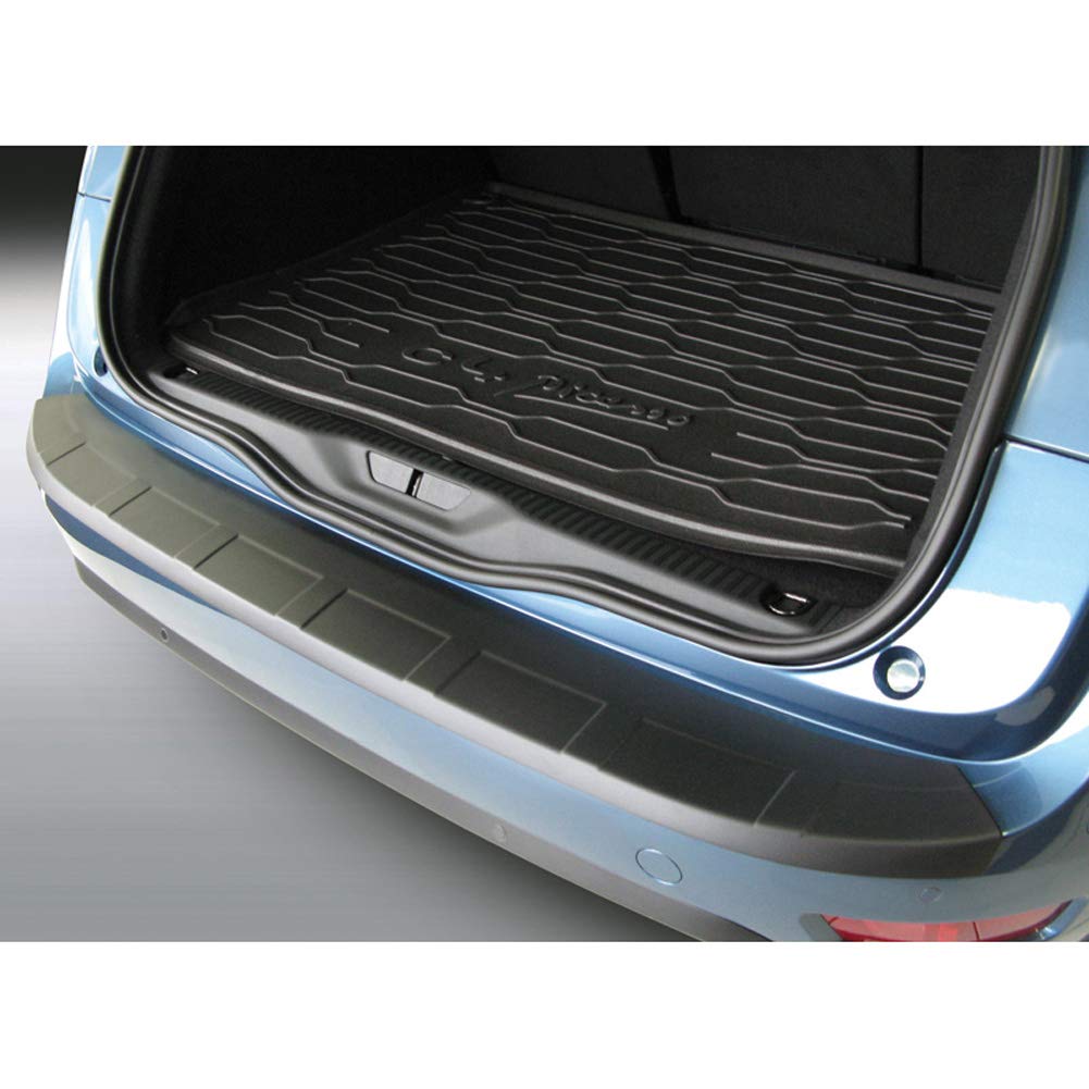 ABS osłona tylnego zderzaka kompatybilna z Citroën C4 Picasso 2013- i C4 Spacetourer 2018- "Ribbed", czarna
