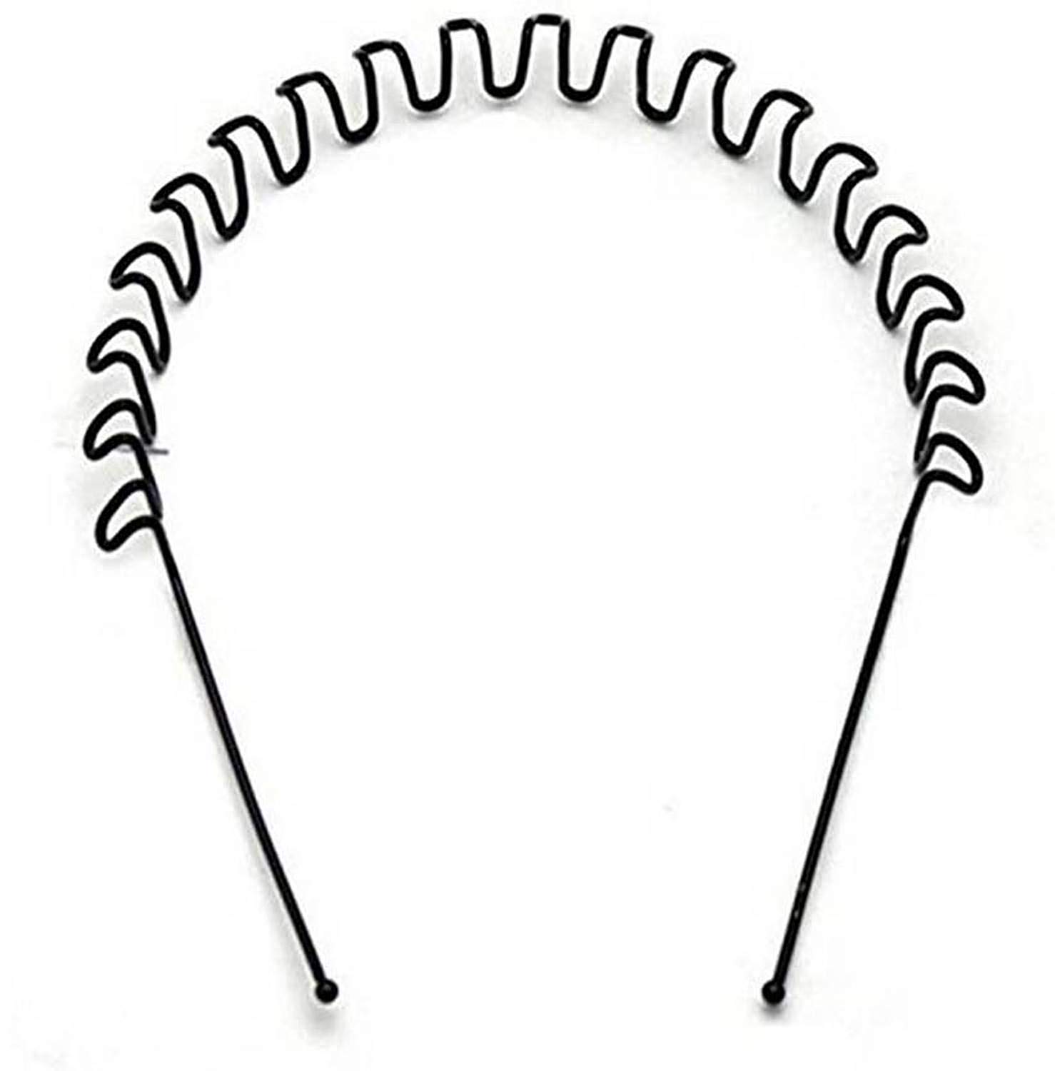 MorningVale HAIRBAND Black Metal Zig Zag Wave Hair Band for Flexible,Fits To Everyone Daily Use Black Spring Zig Zag (Set of 2) (B07QVF2J7Q) Amazon Price History, Amazon Price Tracker