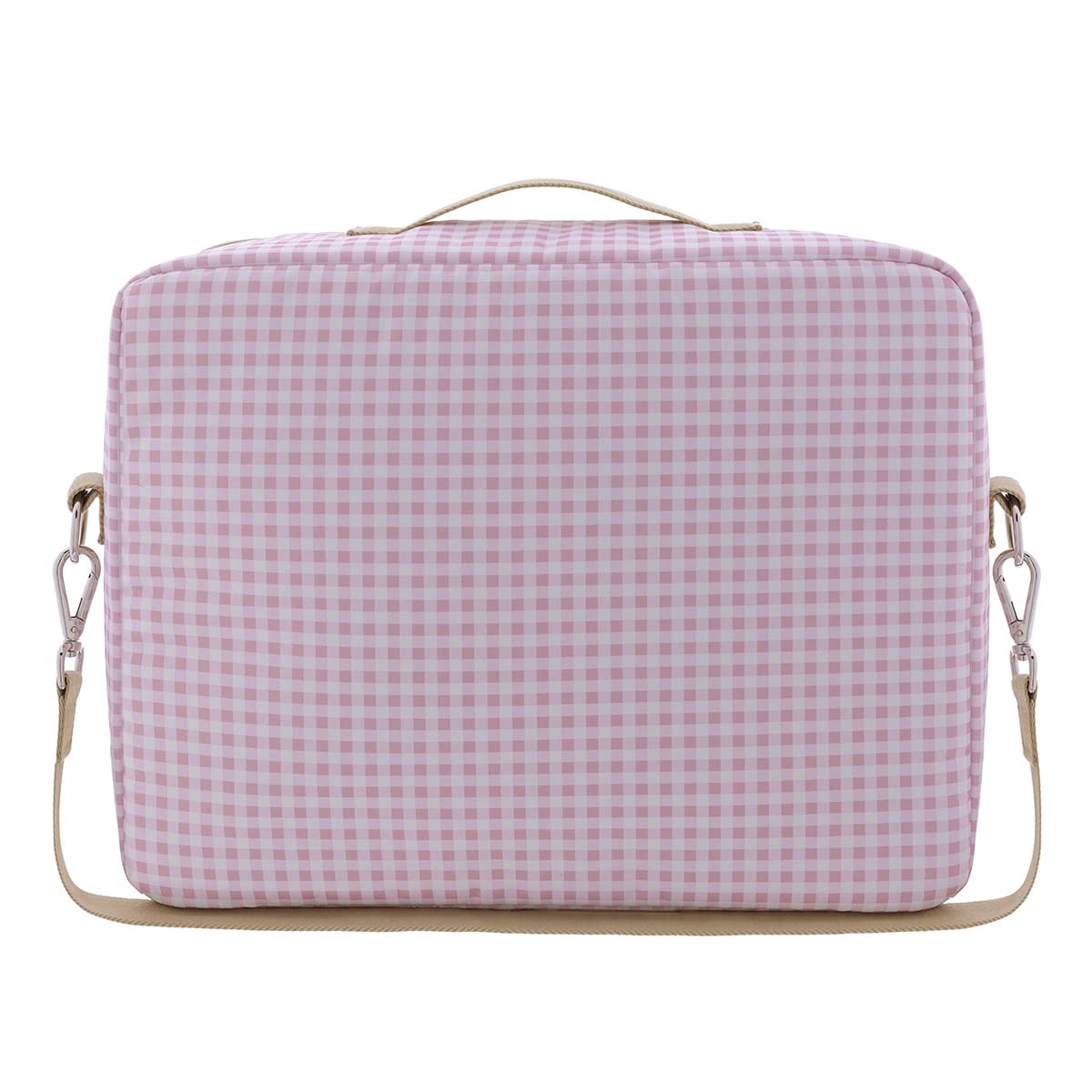 Cambrass - Maleta hospital para nacimiento del bebé - bolso de maternidad para las cosas necesarias para el recién nacido - maleta de viaje para bebés - Vichy Rosa 12x47x36 cm