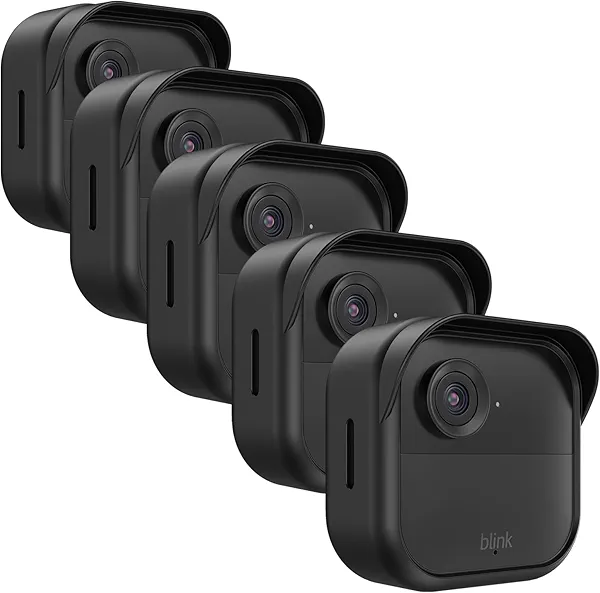 Silicone Case Cover for All-New Blink Outdoor 4 (4th Gen), Weatherproof Silicone Case Provides Full Camera Protection, for All-New Blink Outdoor 4 Home Security Camera Black, 5 Pack