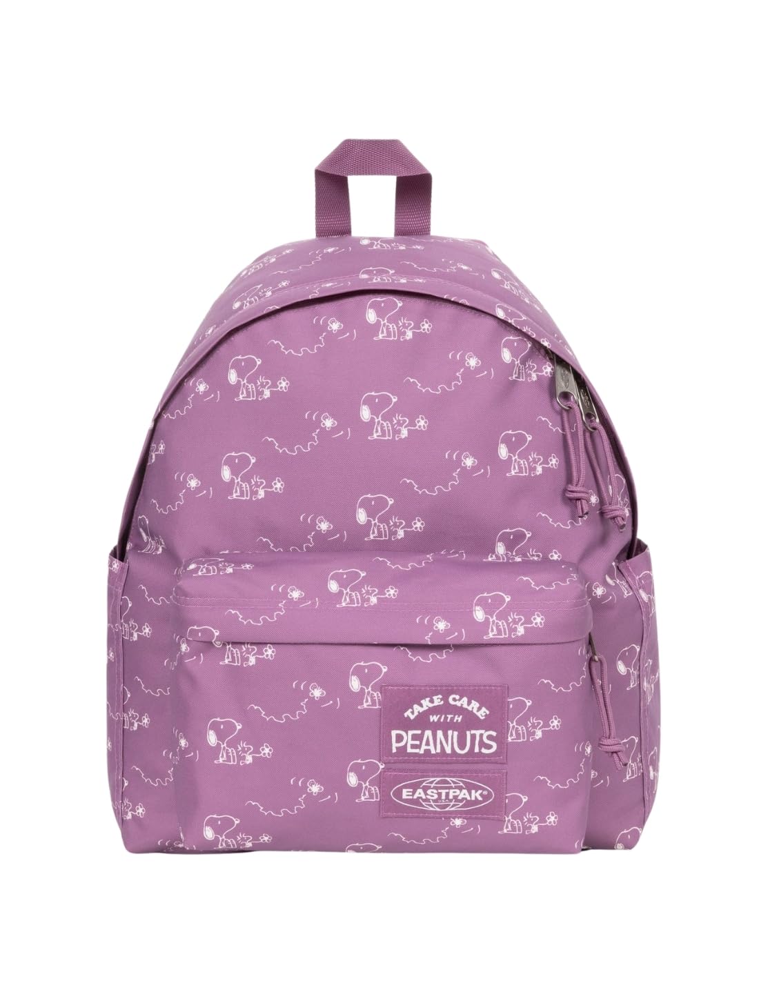 EASTPAK Mochila x Peanuts Modelo Day Pak'r Color Peanuts Pink, con cremallera adicional y porta portátil 13.3