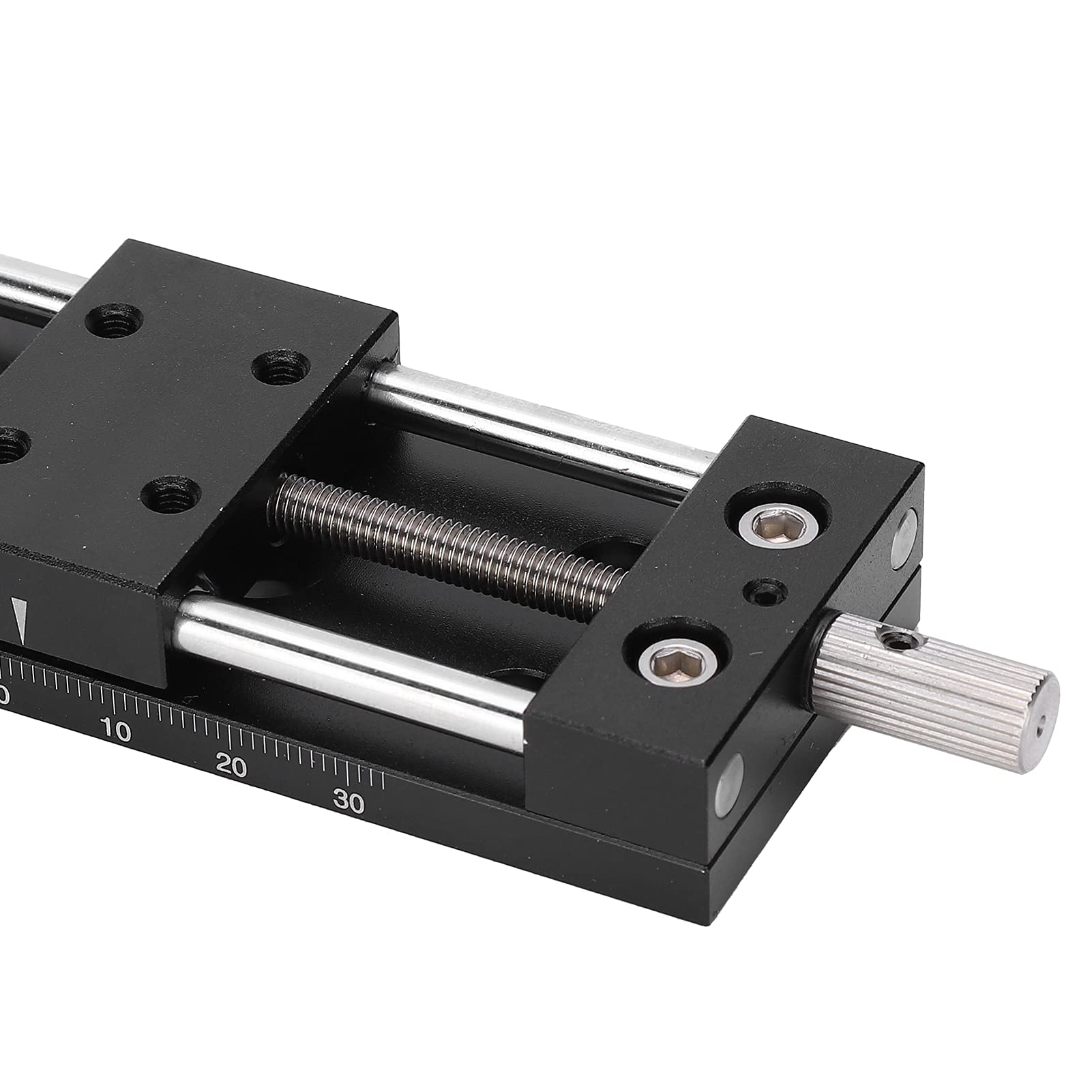 SP40A - Mesa deslizante DB65, eje X - Perilla manual de ajuste fino, plataforma de corte de aleación de aluminio, guía en de milano de 65 mm de carrera para microscopios e