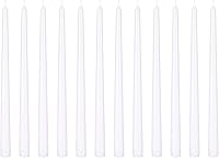 Vista 15 de Mega Candles 12 velas cónicas marrones sin perfume, velas de cera vertida a mano de 10 x 7/8 pulgadas, decoración del hogar, recepciones de boda