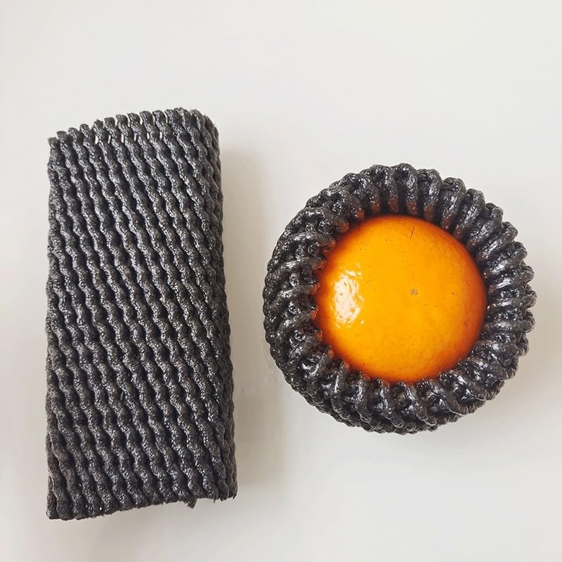 Foam Net Sleeve Pocket, for Vegetable Fruit Wine Bottle Fragile Items Dedicated Mesh Bag(Black,14x7cm 435pcs)