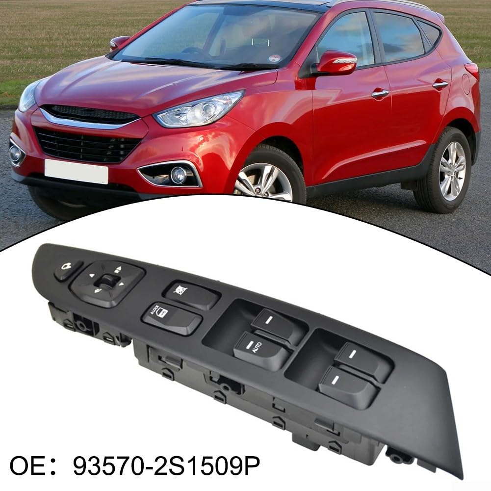 Interruttore di alimentazione per Tucson, iX, iX35 (2010-2015), OEM 93570-2S1509P, interruttore di controllo interno in plastica nera
