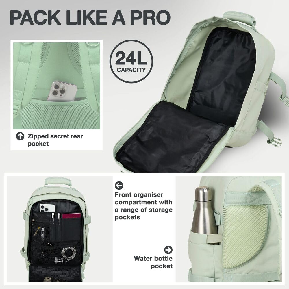 Cabin Max Metz Torba kabinowa 24 l 40 x 30 x 20 cm, idealna do wynajęcia pod siedzeniem, Wizzair, Vueling i innych (poliester z recyklingu rPE)