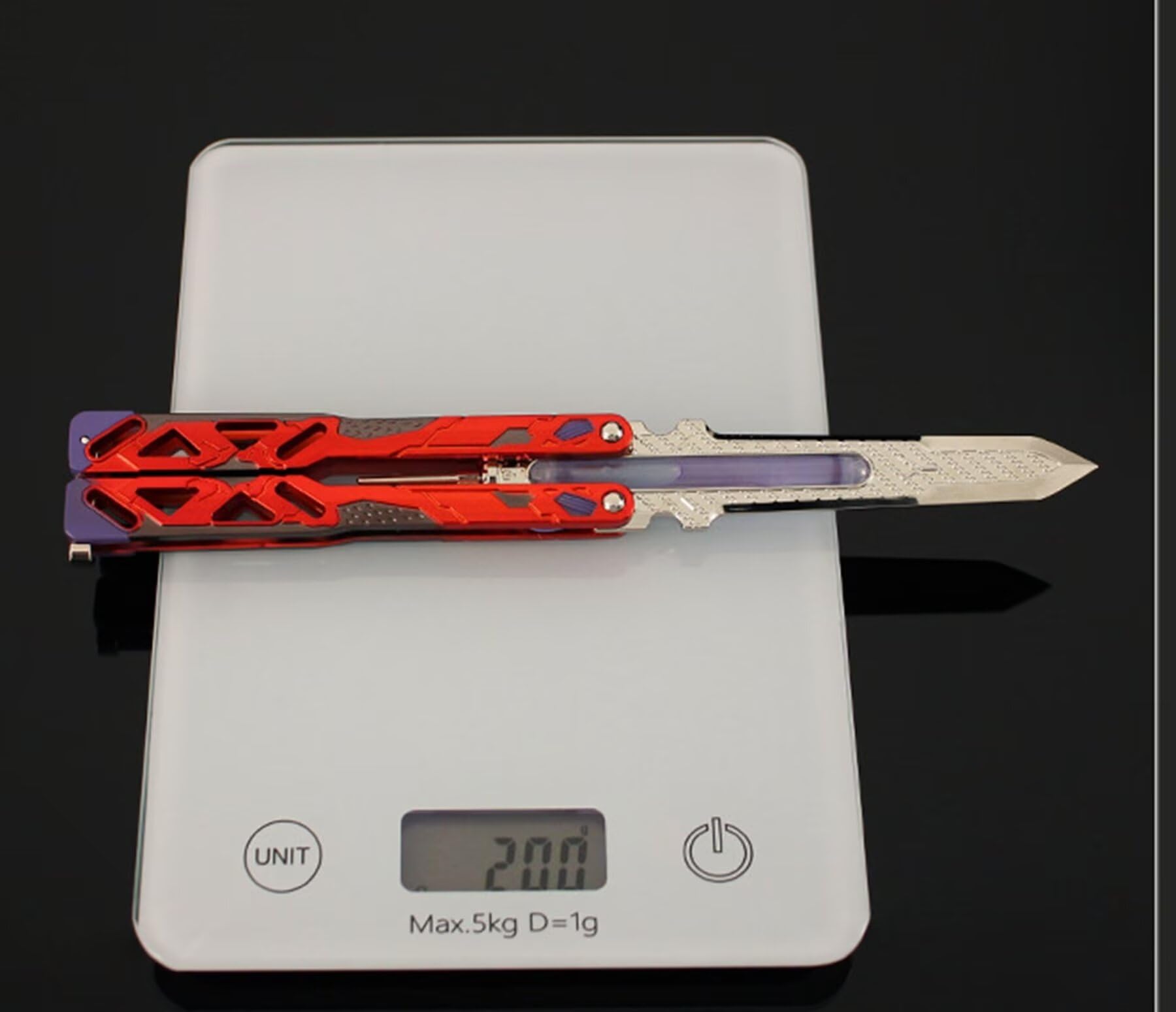 NNSSAABB Octane Heirloom Prototype Knife, Metal Martial Arts Knife, Game Collection, Desk Room Decoration, Backpack Pendant Gift