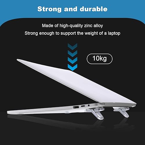 Miniatura 7 de Soporte plegable para laptop, 2 unidades, elevador de teclado de computadora portátil, autoadhesivo, plegable, para la mayoría de teclados, soporte