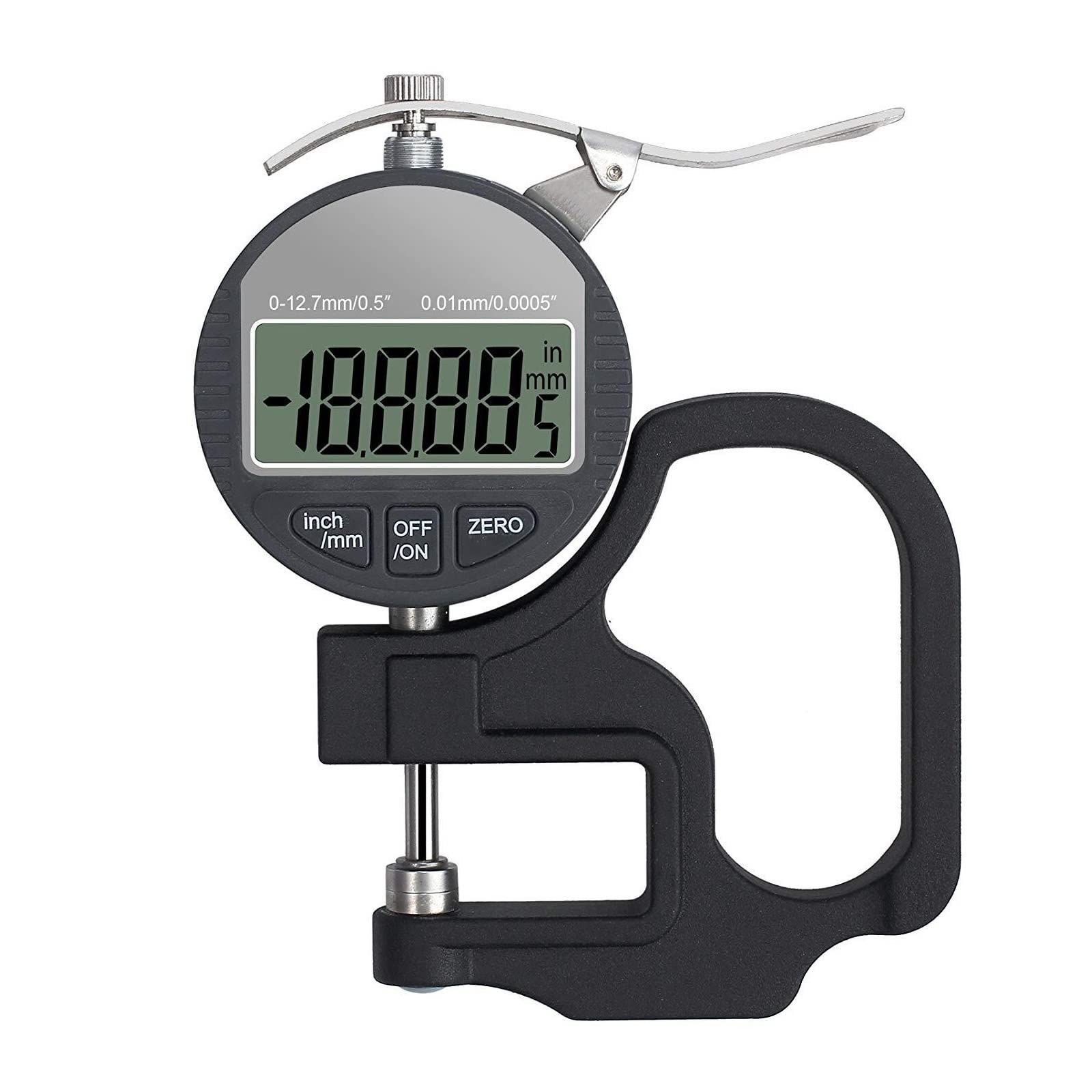 Mikrometer-Set, 0,01 mm /,001 elektronische Dicke von 12,7 25,4 digitaler Mikrometermikrometermarkermikrometro -Dicke Tester für Heimwerker/Haushalt(0-25.4mm 0.01mm)