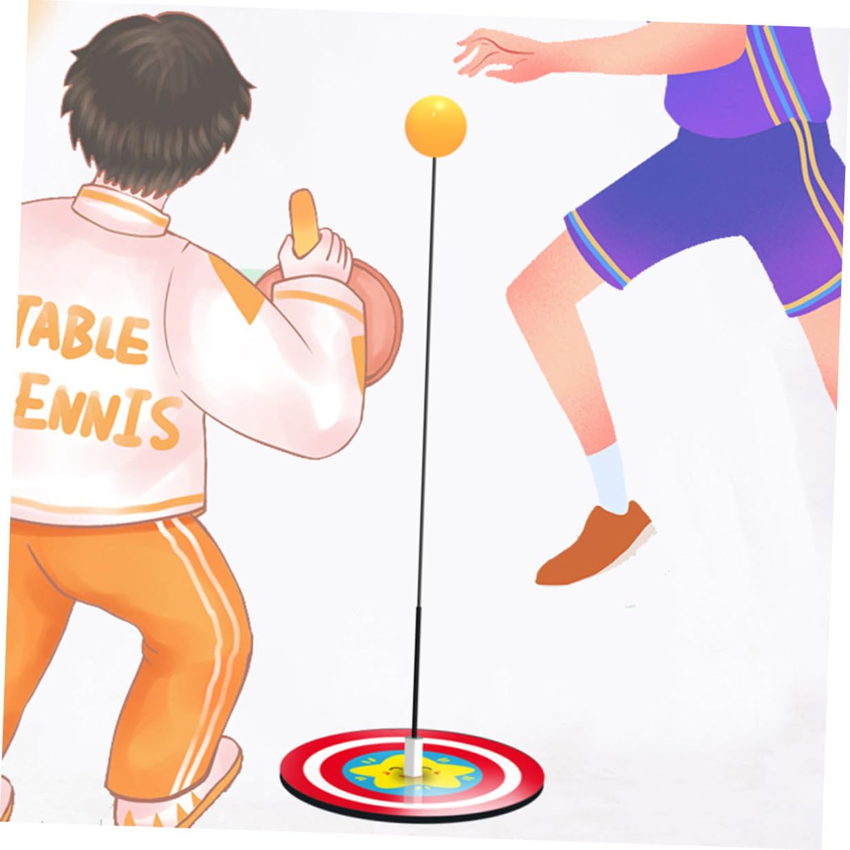 Entrenador de tenis de mesa flexible con ventosa para un jugador