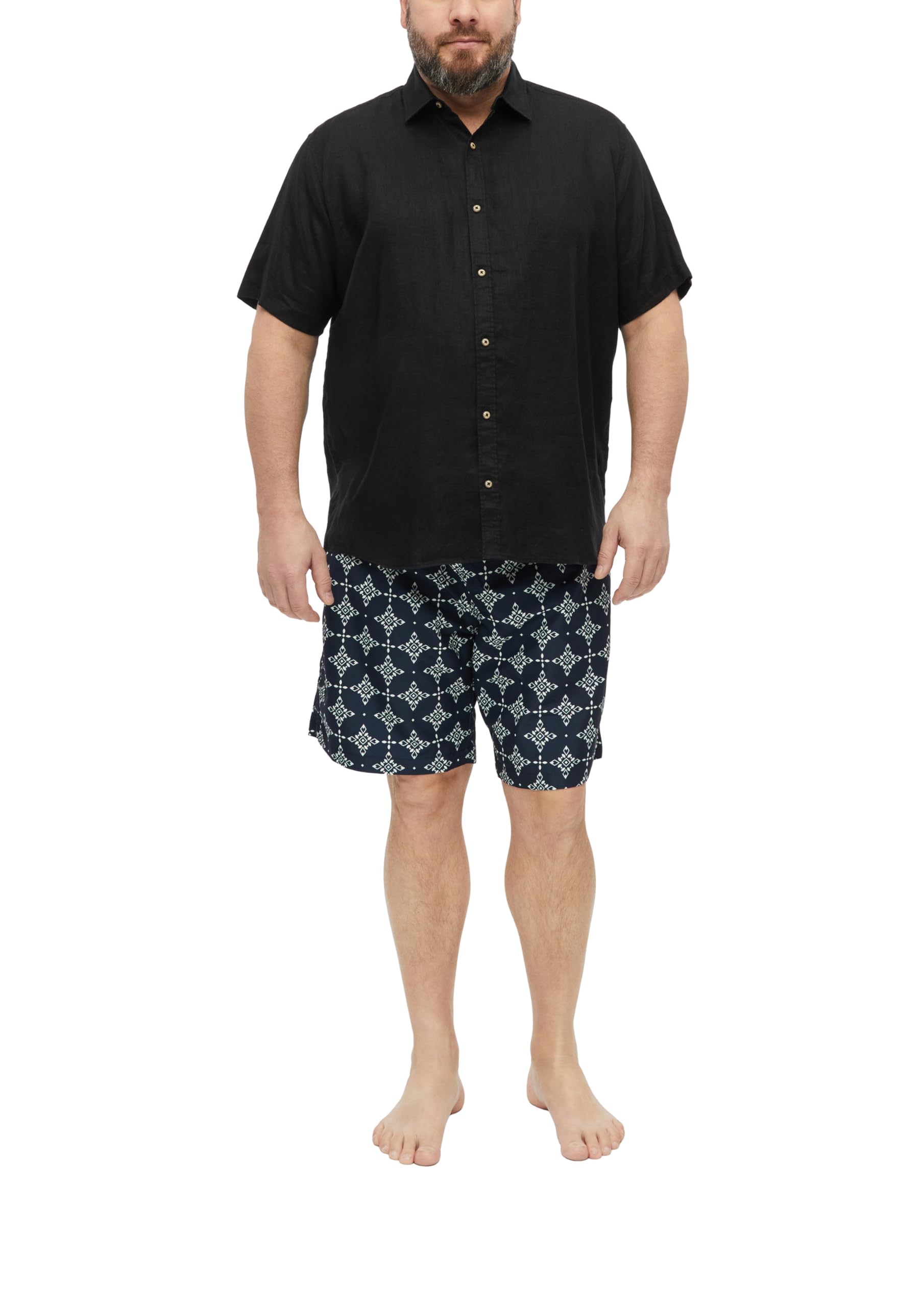 s.Oliver Men's 2181365 Swimming Shorts (Pack of 1), Blue, 5XL