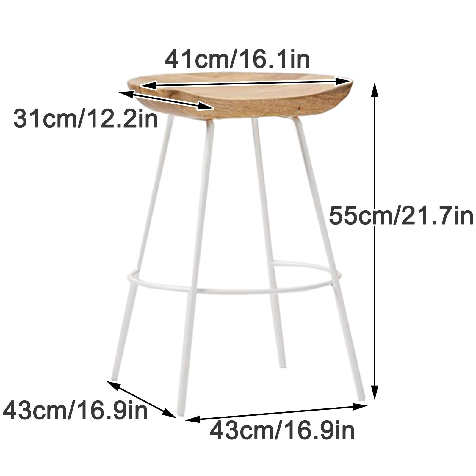 Amazon｜DFTYUKSX 木製バースツール キッチン、工業用製図用バーチェア