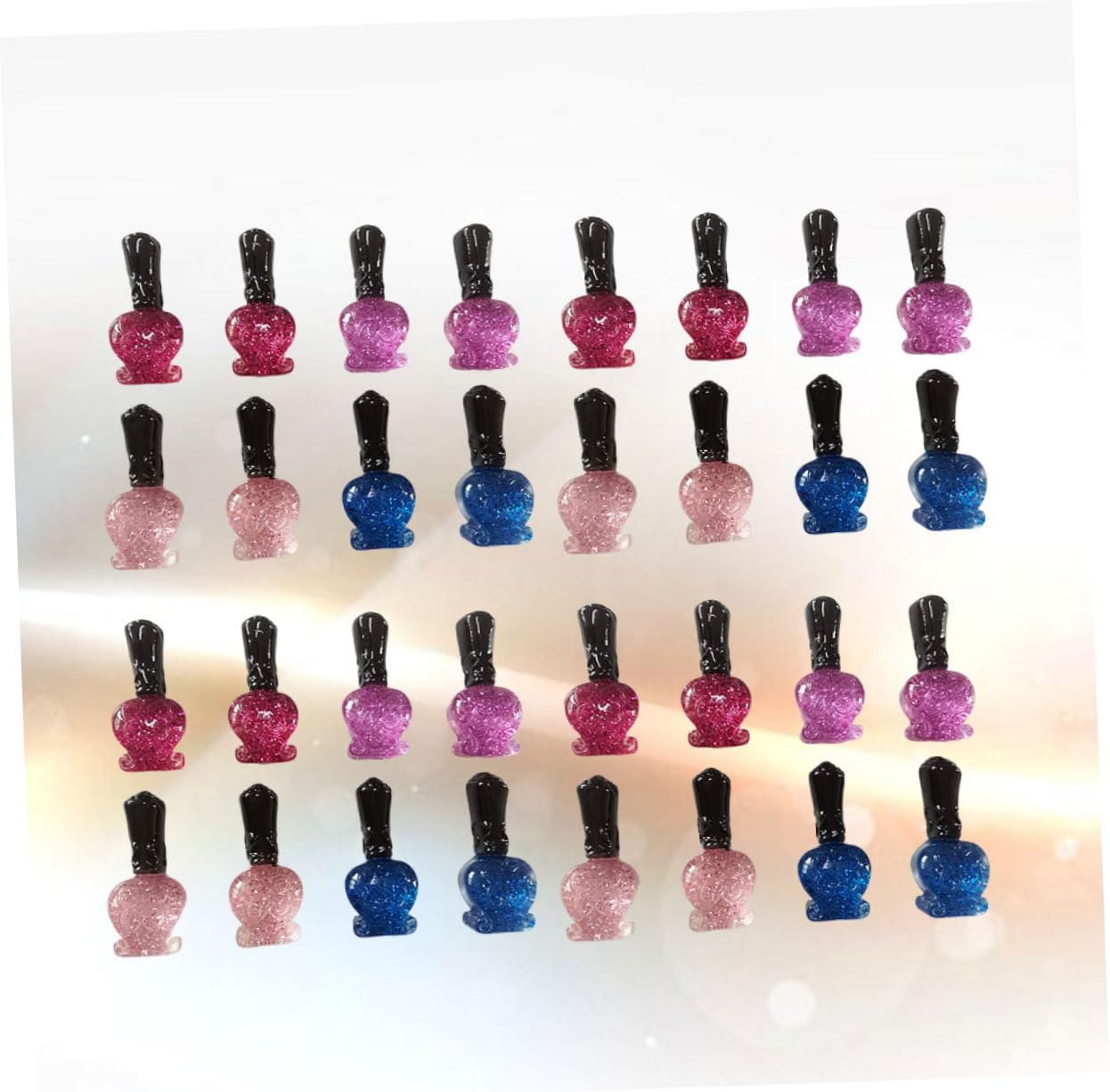 Lurrose 80pcs Nail Charms Resin Flatback Charms Diy Craft Buttons Simulated Nail Polish Decor Case Decorations