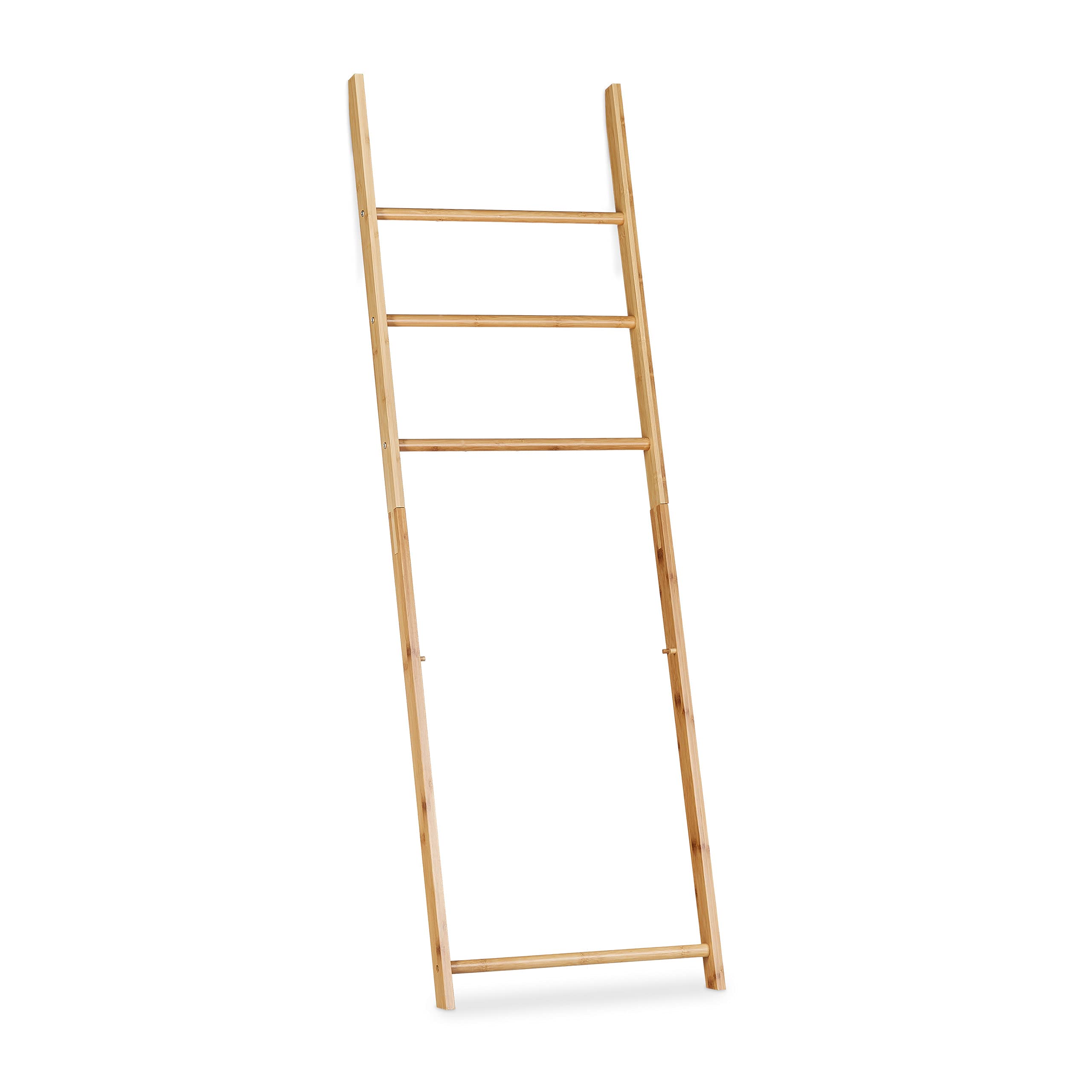 Portasciugamani A Scala Relaxdays In Bambù | Con Cesto 40L | Naturale Grigio | H 139 X L 43.5 X P 33 Cm - Foto 11