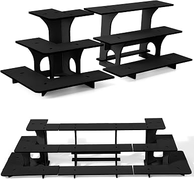 Unittype 3pcs 3tier Retail Display Farmers Market Display Stand, Black