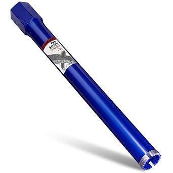 1-1/2 Inch Core Drill Bit for Concrete with Rebar - 14" Depth, Wet Use, 1-1/4"-7 UNC, Upgraded Welded Teeth for Brick, Bock, Masonry, Stone, Stucco, Alsphalt - Great for DIY & Pros 38mm