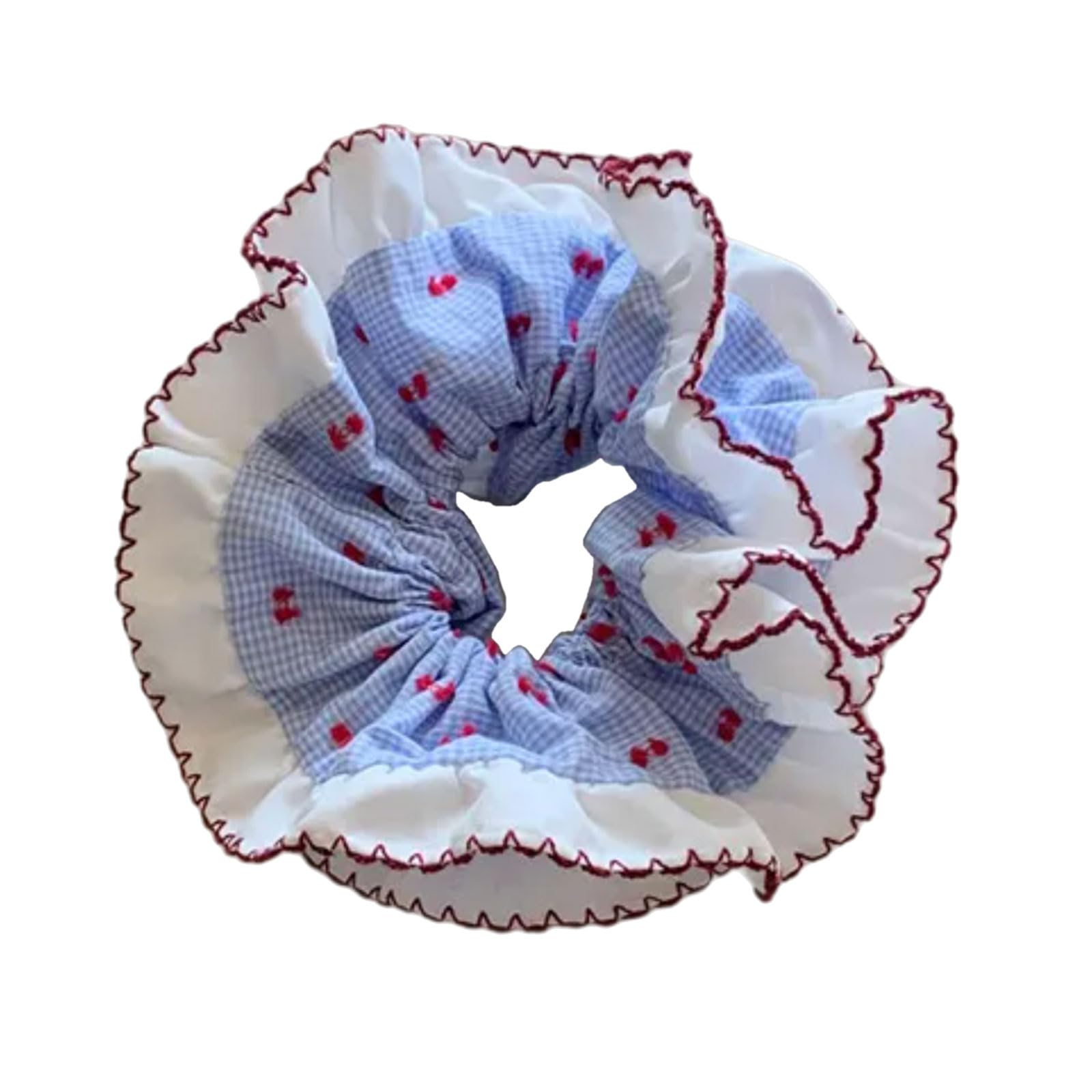 MICFENY Unique Charm Floral Lace Hair Scrunchies Elastic Hair Rope Hairband For Bun Hairstyles Soft Fabric Design
