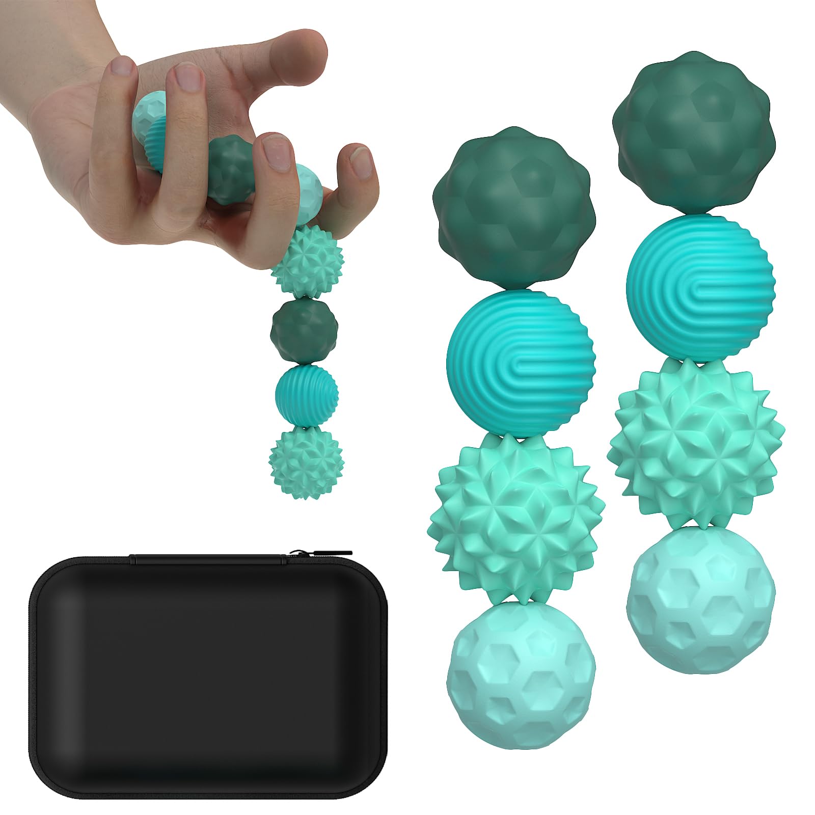 Magnetic Balls Fidget Toys for Adults&Teens, 8PCS Azure Silicone Sensory Stress Relief Toys with Autism, ADHD, Anxiety, Quiet Executive Desk Fidget Balls,Stocking Fillers for Teenage Girls Women Gifts — image 1