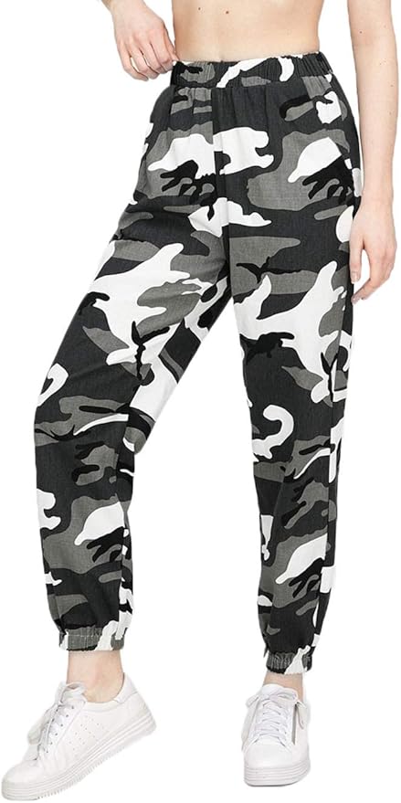 Amazon.com: Pantalones de carga camuflados de cintura alta Camo Jogger  pantalones casuales de las mujeres : Ropa, Zapatos y Joyería