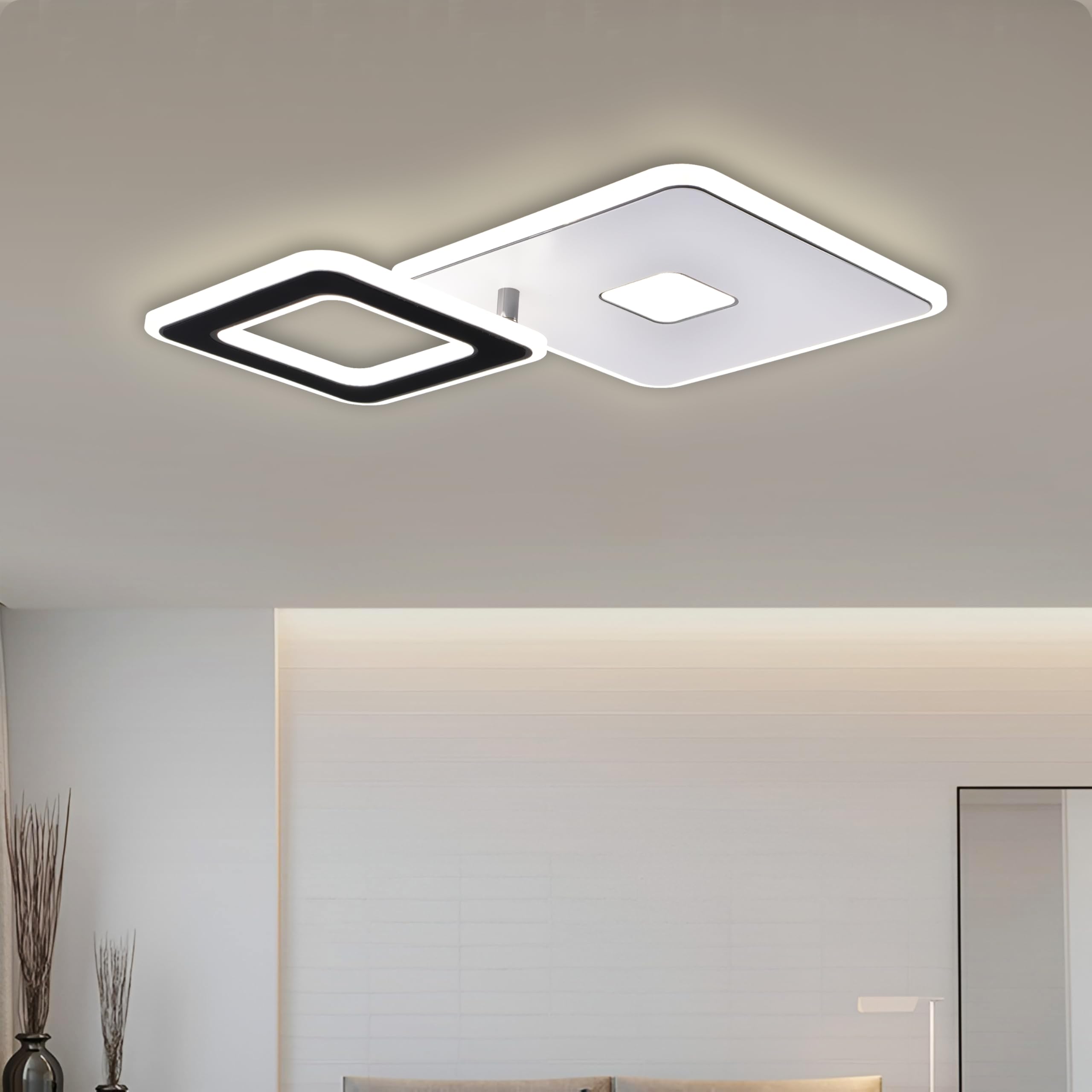 Modern Interlocking LED Ceiling Light - 3 Color Modes -8