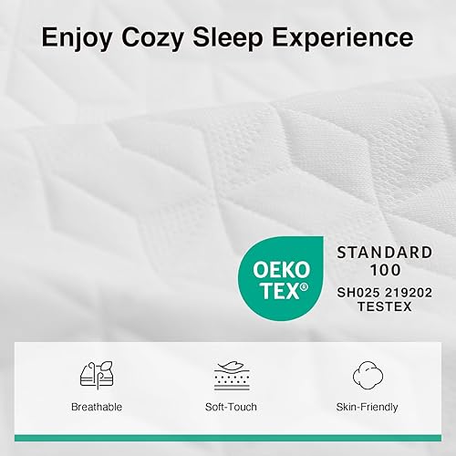 Miniatura 5 de Novilla - Colchón de tamaño matrimonial de 6 pulgadas, colchón de espuma viscoelástica matrimonial con espuma de enfriamiento y capa transpirable,