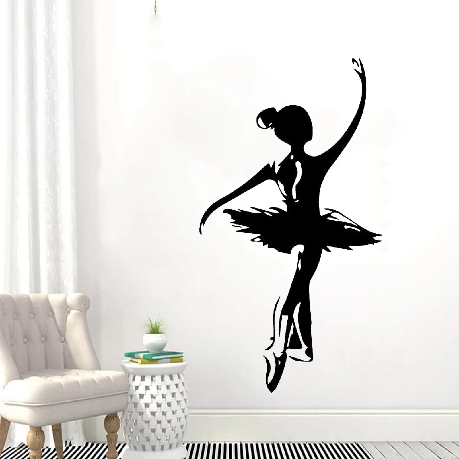 WEIMEIJIE Ballet Dancer wall Decals for Girls' Rooms, Nursery, Indoor Dance Studios, and classrooms.