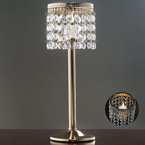 Miniatura 9 de Efavormart Gemcut - Portavelas votivo de cristal de alta calidad de 7 pulgadas de alto