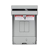 Vista 3 de Caja de disyuntor monofásico de 60 amperios, 3 cables, neutro sólido, 2 espacios y 4 circuitos para exteriores (9.5 x 6 x 5 pulgadas)