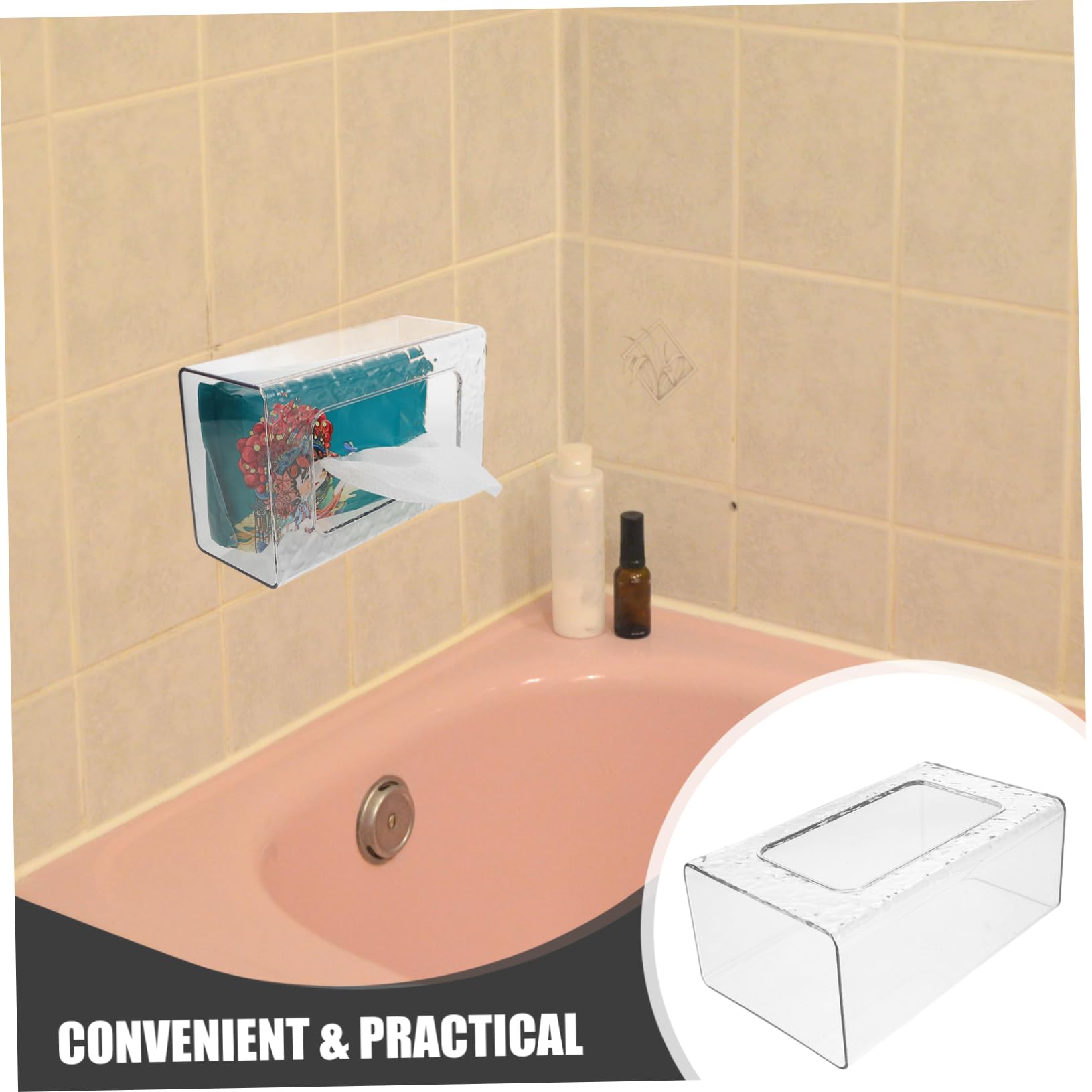 PRETYZOOM 2 Stück Wand Taschentuchbox Badezimmer Papierhandtuchhalter Toilettenpapierspender Feuchttücher Etui Handtuchspender Seidenpapier Boxen Serviettenhalter Servietten